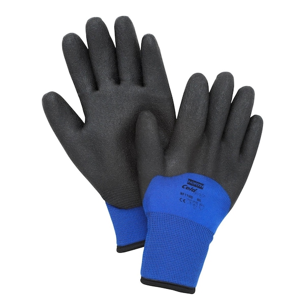 Honeywell North Cold Grip Knitted Blue Polyamide. Brushed Winter Liner. Black Foam 3/4 Pvc Coating - NF11HD/10XL