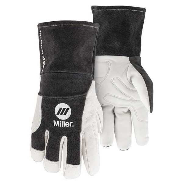 Miller Electric Classic Welding Gloves, Gauntlet Cuff, Keystone Thumb, Premium Pigskin, L, 1 PR - 271877