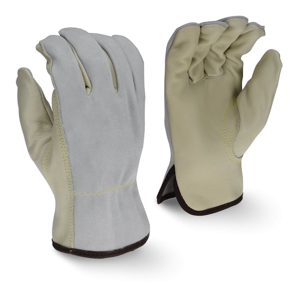 Radians Leather Drivers Gloves, Leather, Gray, L 1 PR - RWG4421L