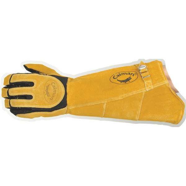 Caiman 1878 Welding Gloves, Extended Gauntlet Cuff, Wing Thumb, Premium Deerskin, L, 1 PR - 1878-5