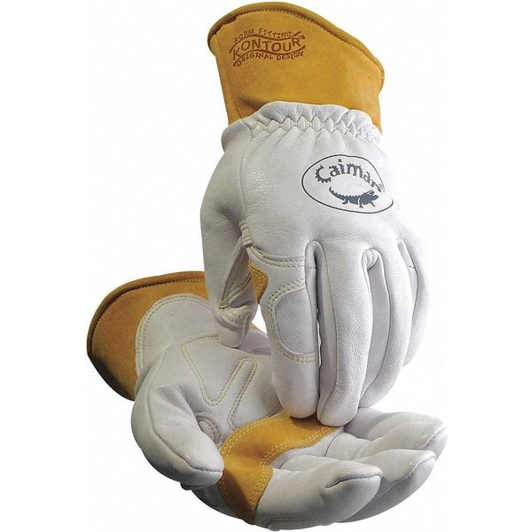 Caiman 1871 Welding Gloves, Straight Cuff, Wing Thumb, Premium Goatskin, XL, 1 PR - 1871-6