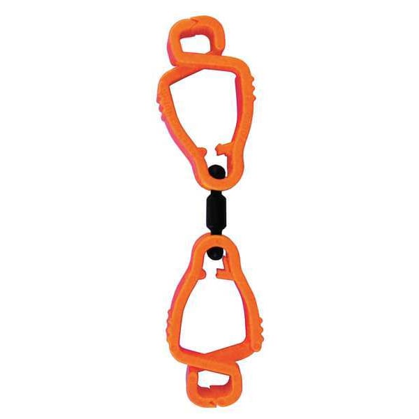 Proto Glove Holder Clip, Plastic with Rubber Connector, Holds (1) Pair of Gloves , Orange - JPPEGLV