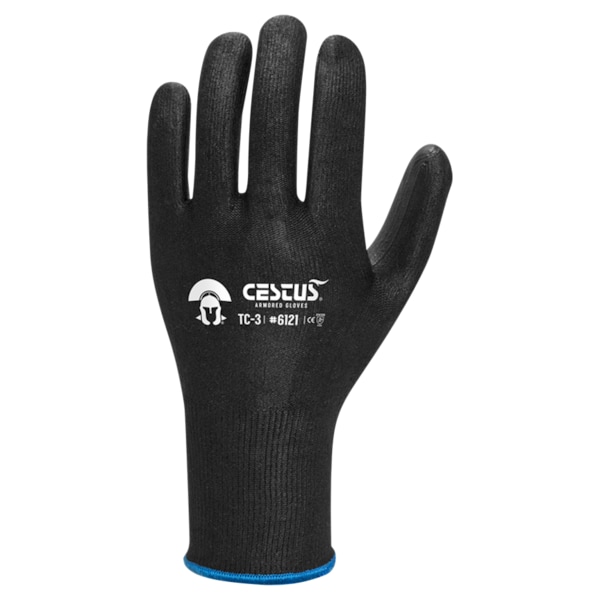 Cestus ANSI A2 Cut Resistant Coated Gloves, Polyurethane, 13G, M - 6121-M