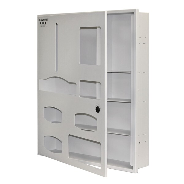 Bowman Dispensers Semi-Recessed PPE Dispensing System with Solid Door - RE103-0012