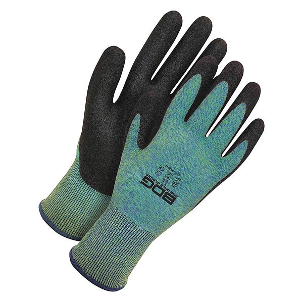 Bdg Cut Resistant Coated Gloves, Cut Level A2 , Dipped , PVC , Sandy , S 1 PR - 99-1-9729-7