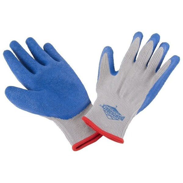 Diamondback GV-SHOWA/L Gripper Work Gloves, Men & Women, 10 in L, Knit Liner Cuff, Rubber Latex Coating, Grey & Blue - GV-SHOW/AL