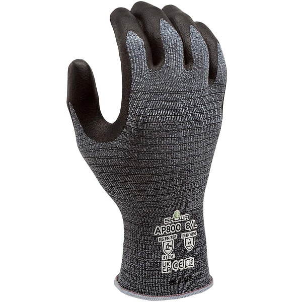 Showa Coated ESD Gloves, Embossed, Palm, Elastic - AP800XXL-10