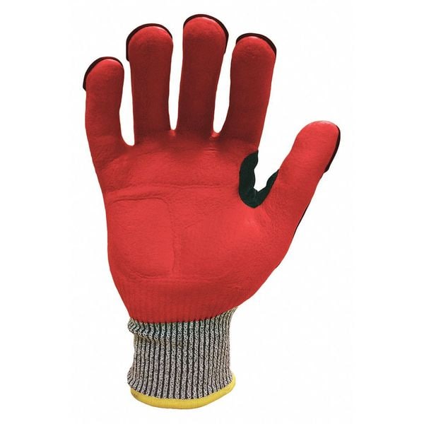 Ironclad Performance Wear Impact Gloves, L, Gray/Red/Hi-Vis Yllw, PR - INDI-KC5-04-L