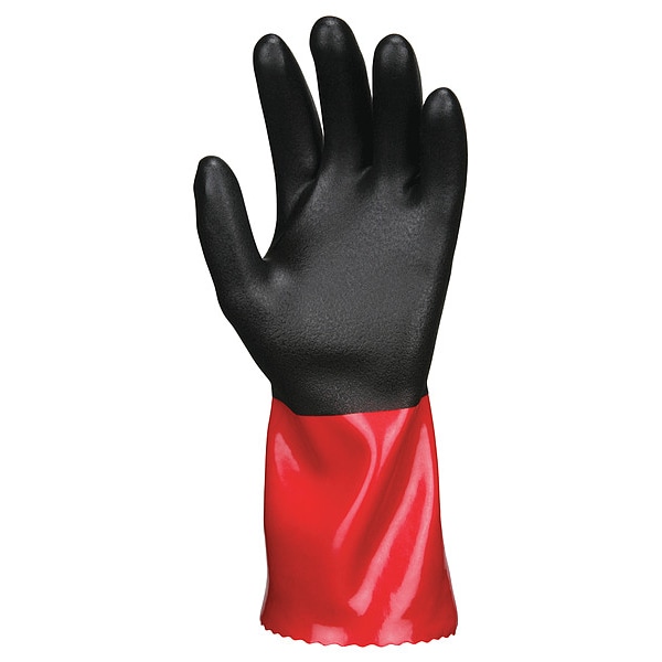 Mcr Safety MG9645 Chemical Resistant Gloves, Fiber glass, 13 in L, 15 ga, Black, L, 12 PK - MG9645L