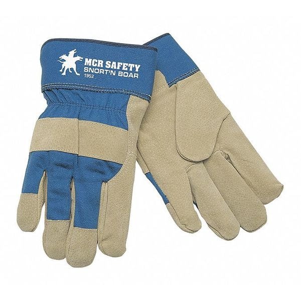 Mcr Safety Snort N Boar Prem Pigskin Leat, L, PK12 - 1952L