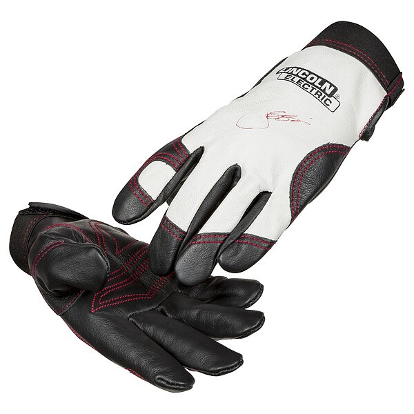 Lincoln Electric Steel Worker Welding Gloves, Elastic Cuff, Full Thumb, Premium S, 1 PR - K3231-S