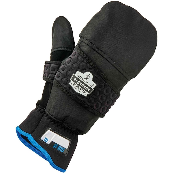 Proflex By Ergodyne Thermal Gloves, Synthetic Leather Palm, Fleece Lining, Black, XL - 816