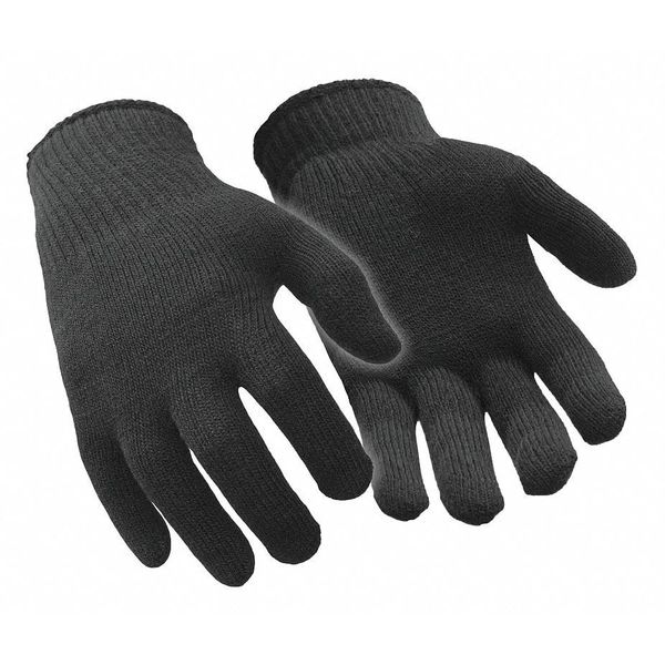 Refrigiwear Cold Protection Glove Liners, 98% Acrylic/2% Spandex Palm, Moisture Wicking Lining, Black - 0302RBLKOSA