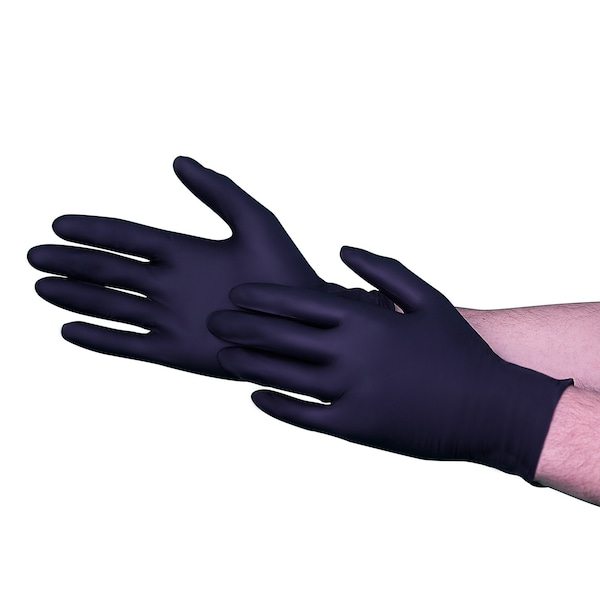 Vguard A19A3, Disposable Gloves, 6.3 mil Palm, Nitrile, Powder-Free, X-Large, 1000 PK, Black - A19A34