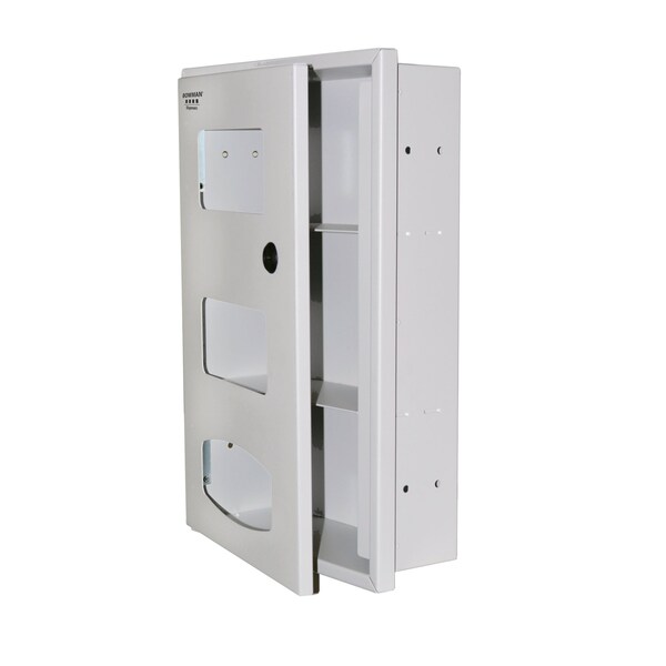 Bowman Dispensers Semi-Recessed Face Mask & Tissue Dispenser - RE302-0012