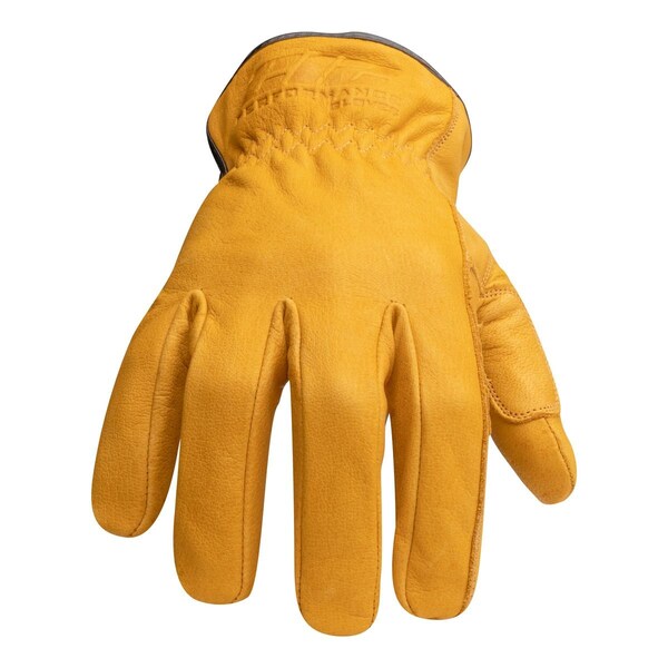 212 Performance Cut Resistant Driver Gloves, Buffalo Leather, Shirred Elastic, Reinforced Thumb, Golden Brown, 2XL - LDC5-90-012