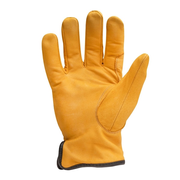 212 Performance Cut Resistant Driver Gloves, Buffalo Leather, Shirred Elastic, Reinforced Thumb, Golden Brown, 2XL - LDC5-90-012