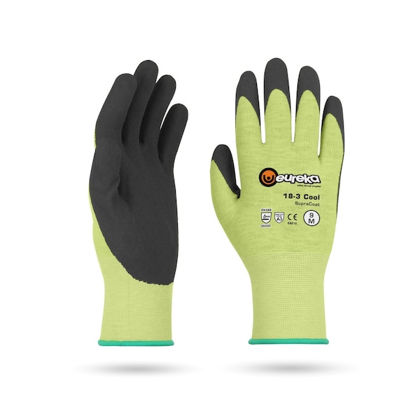 Eureka Safety Cut-Resistant Glove, , HPPE, Polyamide, Elastane, Steel, Fiberglass , 9 1 PR - 18-3CSC-9