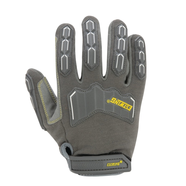 Estwing Impact Resistant Synthetic Leather Palm Work Glove with Anti-Vibration Palm, Large - EWIMP0610