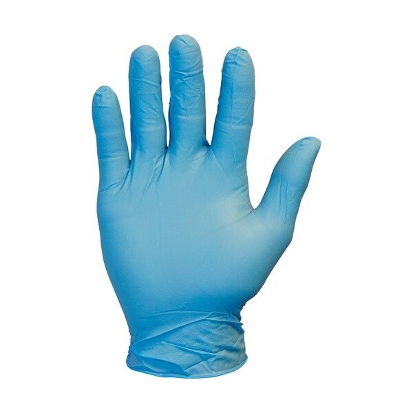 The Safety Zone GNPR-1M, Disposable Gloves, 3.7 mil Palm, Nitrile, Powder-Free, M, 100 PK, Blue - SZNGNPRMD1M