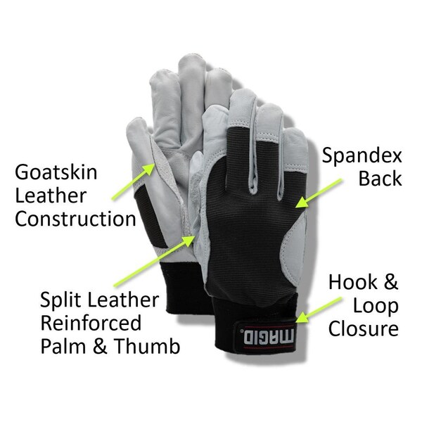 Magid MECH201 Goatskin Leather Palm Mechanics Glove - MECH201-XL