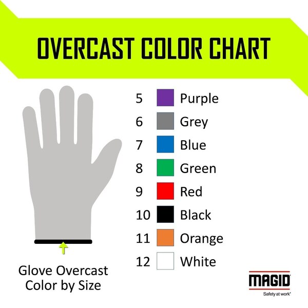 Magid Coated Gloves, Polyurethane, 4 Abrasion Level, Salt & Pepper, 1 PR - GPD584-10