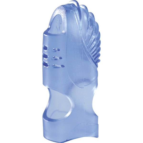 Lee Gel Fingertip Grips, Size 5, Assorted, PK10, Thermoplastic Elastomers(TPE), Blue; Clear; Green; Red - 61050
