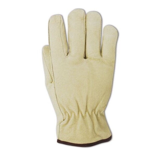 Magid Leather Drivers Gloves, Leather, Slip On Cuff, Tan, 2XL 12 PK - B742E-XXL