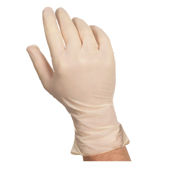 Handgards SnugFit, Disposable Gloves, Latex, Powdered, M, 400 PK, Ivory - 304763022