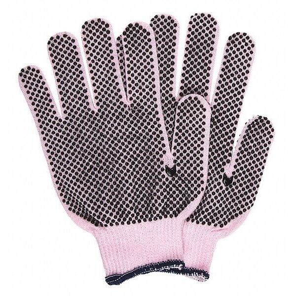 Mcr Safety 13 Gauge Powder Pink 2 Sided Pvc, M, PK12 - 9614PM