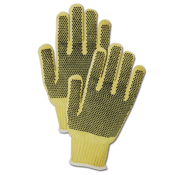 Magid CutMaster Machine Knit Gloves w Nitrile Dots, Made with Dupont Kevlar 500, 12PK - N93BKV-PRRB