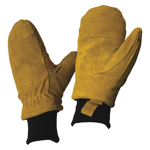 Polar Plus Cold Protection Mittens, Cowhide Leather Palm, Thinsulate Lining, Gold, Xl - GL-14-200-XL