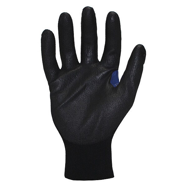 Ironclad Performance Wear Coated Gloves, Polyurethane, Flat, Palm, 3 Abrasion Level, Black, XS (6) 1 PR - KKC1PU-01-XS