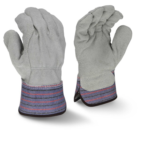 Radians Leather Glove, Leather, Gray, L, 1 PR - RWG3206L