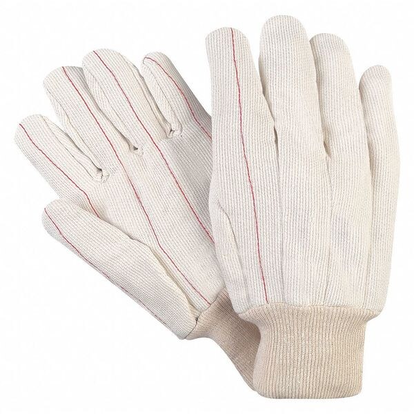 Mcr Safety Corded Double Palm Poly Cotton Na, L, PK12 - 9018CDPC