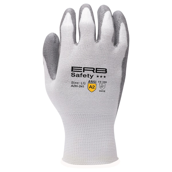 Deltaplus A2H-241 Republic ANSI Cut Level A2 HPPE Gloves, PU Coated, XL, PR - 22473