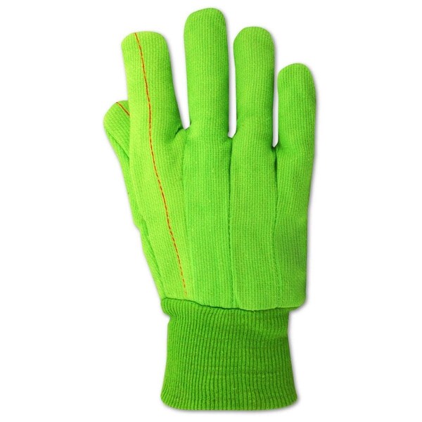 Magid MultiMaster Green Double Palm Canvas Gloves w Knit Wrist, 12PK - 796JKW