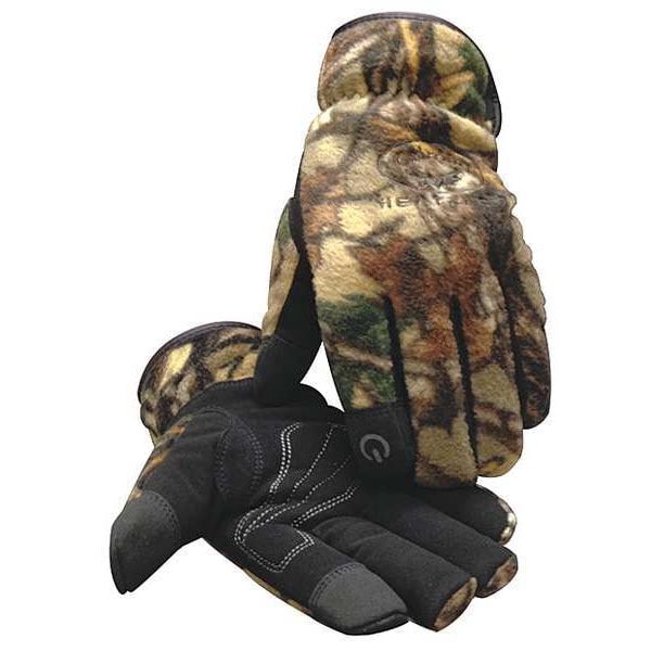 Caiman Cold Protection Gloves, Synthetic Leather Palm, Heatrac Lining, Camouflage, XS ( 6 ) - 2394-2