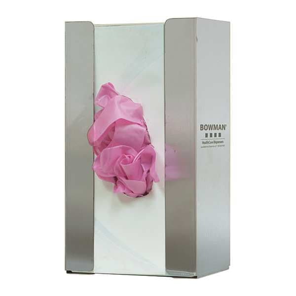 Bowman Dispensers Glove Box Dispenser, Stainless Steel, Holds (1) Box , Silver , 10 in H x 5-1/2 in W x 4 in D - GS-004