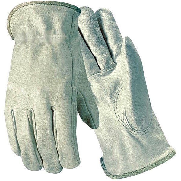 Wells Lamont Leather Palm Gloves, Keystone Thumb, Brown (Overedge), L - Y0107L