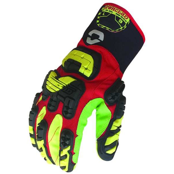 Ironclad Performance Wear Impact Gloves, L Size, Gauntlet, Red, PR - INDI-CCP-04-L