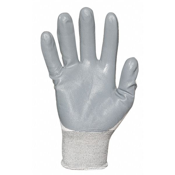 Mcr Safety Coated Gloves, Polyurethane, Smooth, Palm, 4 Abrasion Level, Gray, S (7) 1 PR - 9696S
