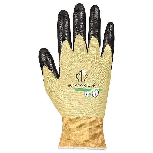 Superior Glove Glove, Cut A3, Foam Nitrile Palms, 9, PR - S18KGFN-9