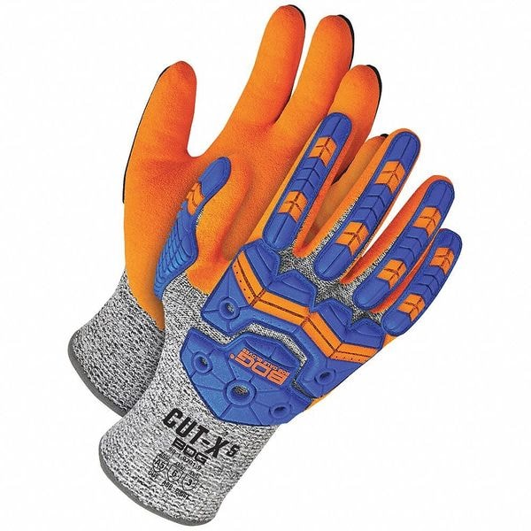 Bdg Cut Resistant Impact Coated Gloves, Cut Level A5 , Dipped , Nitrile , Sandy , M 1 PR - 99-1-9791-8