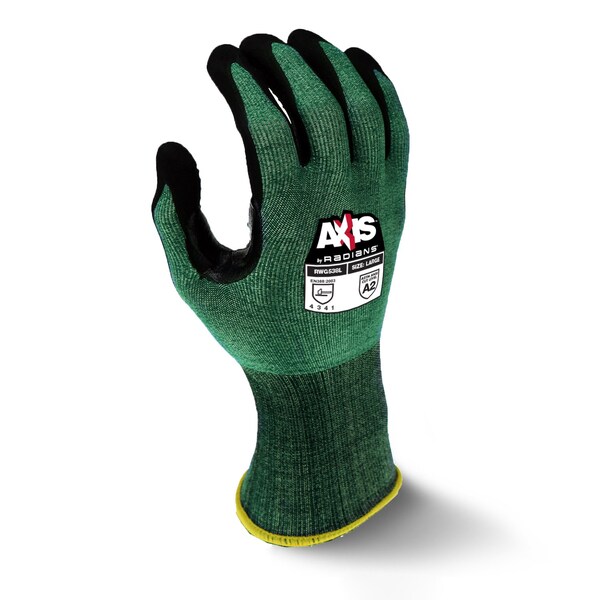 Radians Cut Resistant Coated Gloves, Cut Level A2 , Foam Nitrile , XL 1 PR - RWG538XL