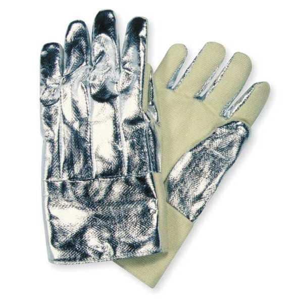 Steel Grip Aluminized Gloves, Aluminized Thermonol, 800  Degrees F Max Temp., Straight Cuff Universal, 1 PR - ARL-TH210-14F