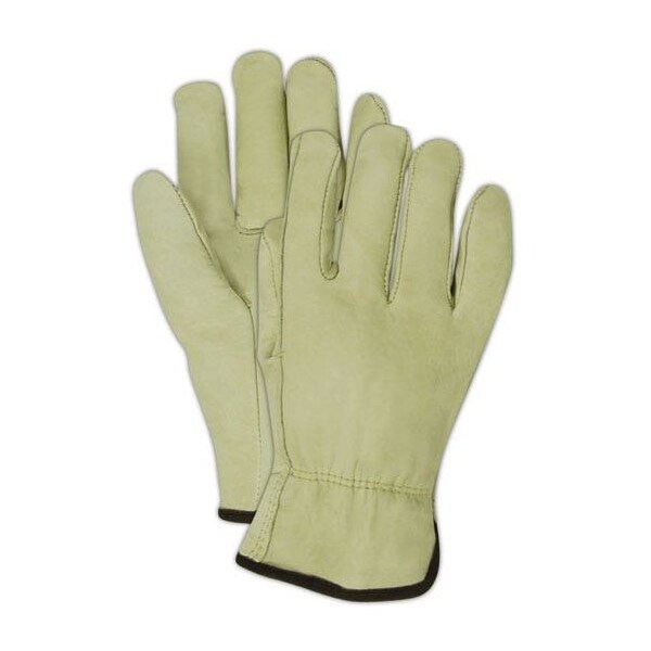 Magid Leather Drivers Gloves, Slip On Cuff, Straight Thumb Thumb, Tan, XL 12 PK - B6540E-XL