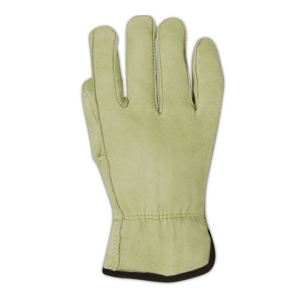 Magid Leather Drivers Gloves, Slip On Cuff, Straight Thumb Thumb, Tan, XL 12 PK - B6540E-XL