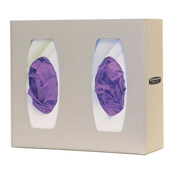Bowman Dispensers Glove Box Dispenser, ABS Plastic, Holds (2) Boxes , Beige , 10-1/8 in H x 11-3/8 in W x 4 in D - GL020-0212