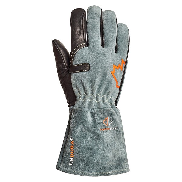 Endura Welding Gloves, Cowhide, L, 1 PR - 398KGLBG-L